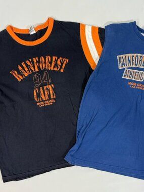 TWO Rainforest Cafe MGM Grand Las Vegas Shirts Crew T-Shirt/Muscle Shirt MEDIUM